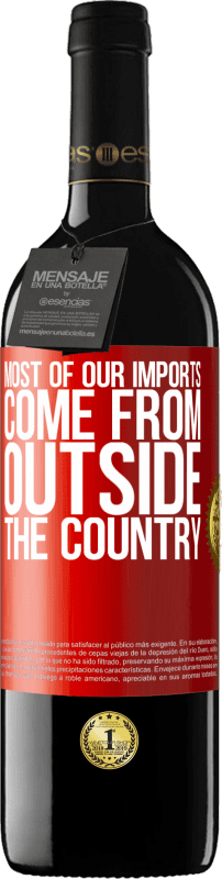 39,95 € | Red Wine RED Edition MBE Reserve Most of our imports come from outside the country Red Label. Customizable label Reserve 12 Months Harvest 2014 Tempranillo