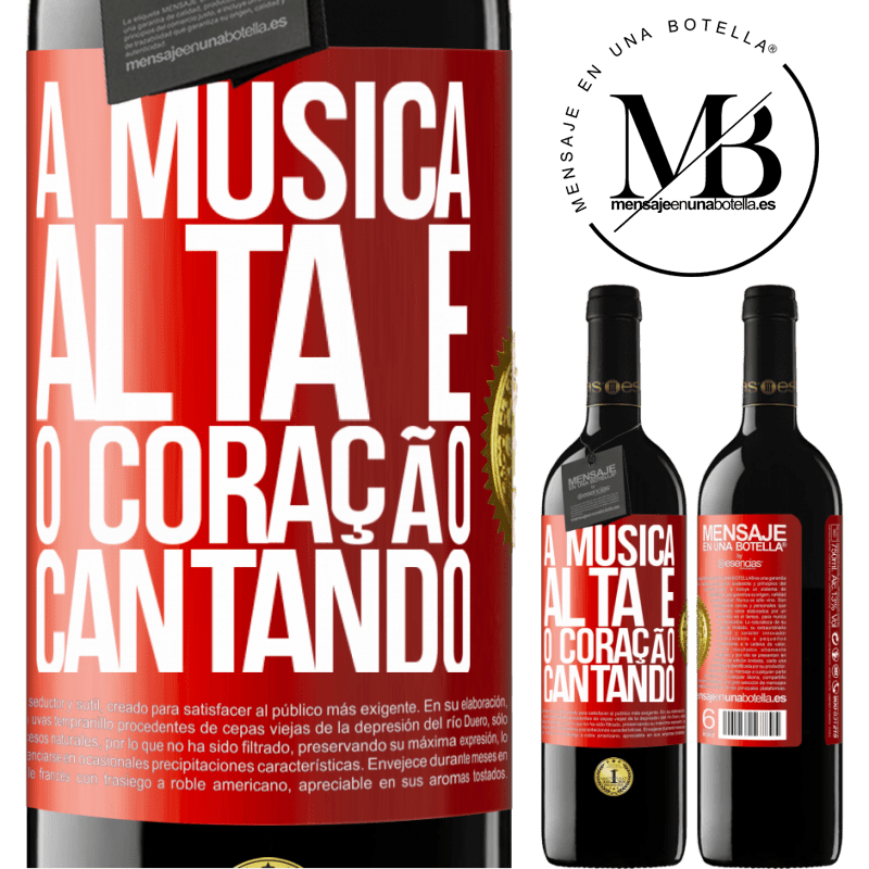 39,95 € Envio grátis | Vinho tinto Edição RED MBE Reserva A música alta e o coração cantando Etiqueta Vermelha. Etiqueta personalizável Reserva 12 Meses Colheita 2014 Tempranillo