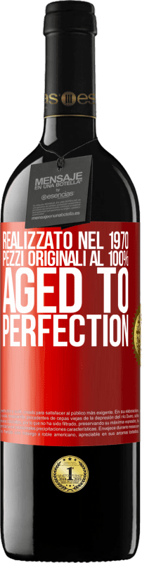 39,95 € Spedizione Gratuita | Vino rosso Edizione RED MBE Riserva Realizzato nel 1970, pezzi originali al 100%. Aged to perfection Etichetta Rossa. Etichetta personalizzabile Riserva 12 Mesi Raccogliere 2016 Tempranillo