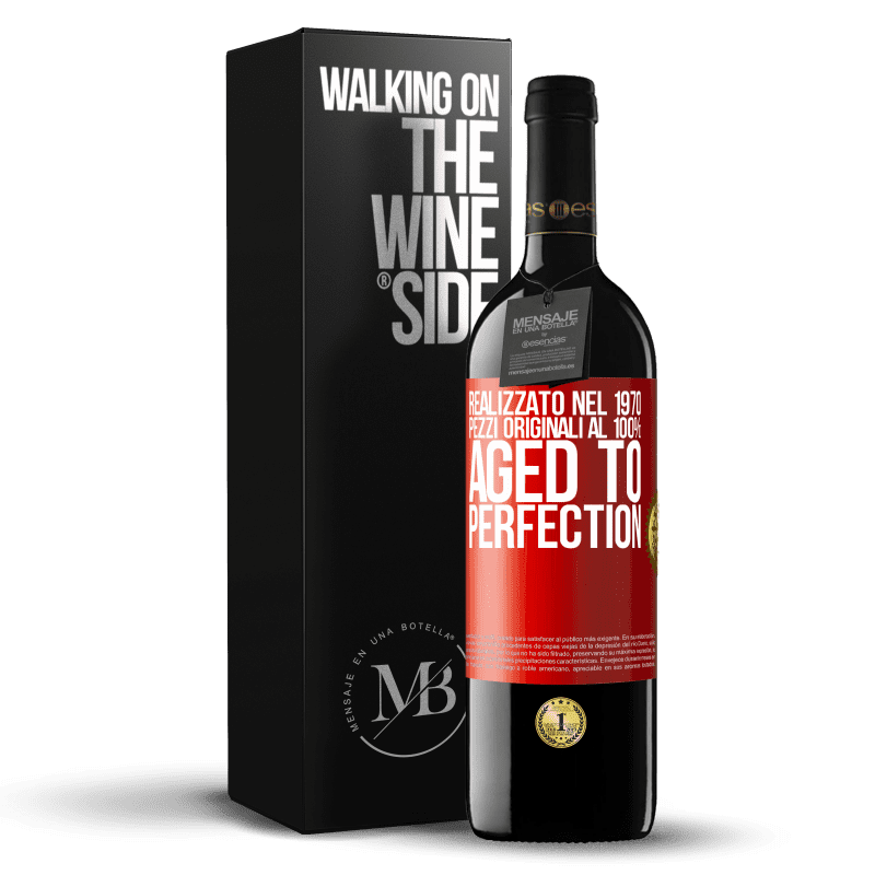 39,95 € Spedizione Gratuita | Vino rosso Edizione RED MBE Riserva Realizzato nel 1970, pezzi originali al 100%. Aged to perfection Etichetta Rossa. Etichetta personalizzabile Riserva 12 Mesi Raccogliere 2016 Tempranillo