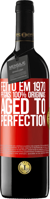 39,95 € Envio grátis | Vinho tinto Edição RED MBE Reserva Feito em 1970, peças 100% originais. Aged to perfection Etiqueta Vermelha. Etiqueta personalizável Reserva 12 Meses Colheita 2016 Tempranillo
