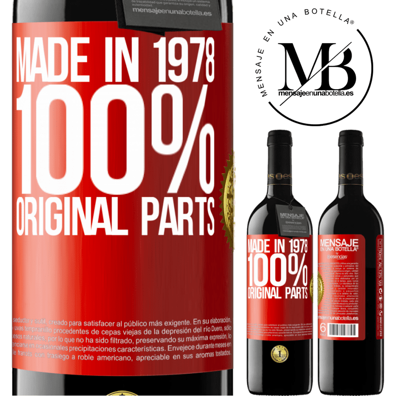 24,95 € Free Shipping | Red Wine RED Edition Crianza 6 Months Made in 1978. 100% original parts Red Label. Customizable label Aging in oak barrels 6 Months Harvest 2019 Tempranillo