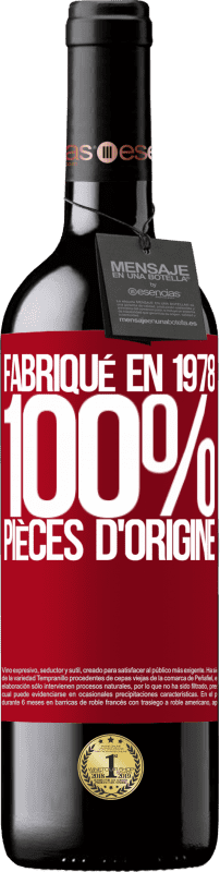 39,95 € Envoi gratuit | Vin rouge Édition RED MBE Réserve Fabriqué en 1978. 100% pièces d'origine Étiquette Rouge. Étiquette personnalisable Réserve 12 Mois Récolte 2014 Tempranillo