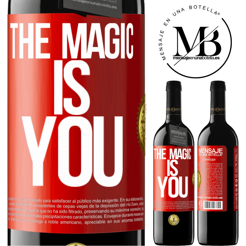 39,95 € Free Shipping | Red Wine RED Edition MBE Reserve The magic is you Red Label. Customizable label Reserve 12 Months Harvest 2015 Tempranillo