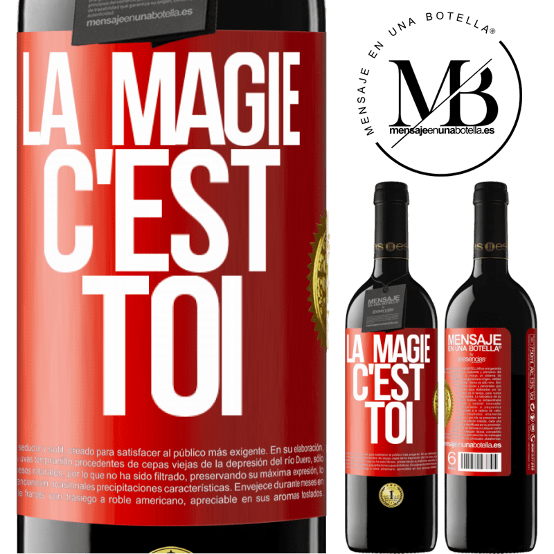 39,95 € Envoi gratuit | Vin rouge Édition RED MBE Réserve La magie c'est toi Étiquette Rouge. Étiquette personnalisable Réserve 12 Mois Récolte 2015 Tempranillo