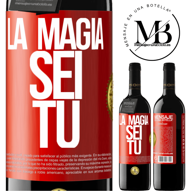 39,95 € Spedizione Gratuita | Vino rosso Edizione RED MBE Riserva La magia sei tu Etichetta Rossa. Etichetta personalizzabile Riserva 12 Mesi Raccogliere 2015 Tempranillo