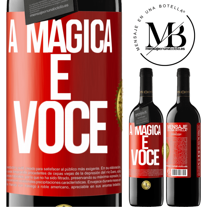 39,95 € Envio grátis | Vinho tinto Edição RED MBE Reserva A mágica é você Etiqueta Vermelha. Etiqueta personalizável Reserva 12 Meses Colheita 2015 Tempranillo
