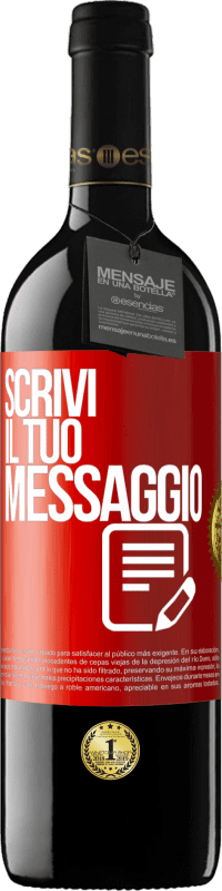 39,95 € Spedizione Gratuita | Vino rosso Edizione RED MBE Riserva Scrivi il tuo messaggio Etichetta Rossa. Etichetta personalizzabile Riserva 12 Mesi Raccogliere 2016 Tempranillo