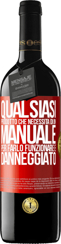 Spedizione Gratuita | Vino rosso Edizione RED MBE Riserva Qualsiasi prodotto che necessita di un manuale per farlo funzionare è danneggiato Etichetta Rossa. Etichetta personalizzabile Riserva 12 Mesi Raccogliere 2014 Tempranillo