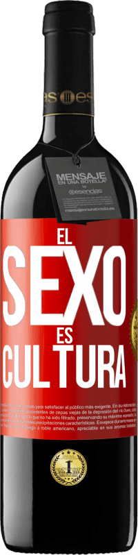 Envío gratis | Vino Tinto Edición RED MBE Reserva El sexo es cultura Etiqueta Roja. Etiqueta personalizable Reserva 12 Meses Cosecha 2014 Tempranillo