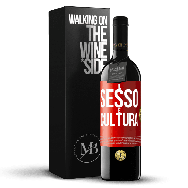 39,95 € Spedizione Gratuita | Vino rosso Edizione RED MBE Riserva Il sesso è cultura Etichetta Rossa. Etichetta personalizzabile Riserva 12 Mesi Raccogliere 2016 Tempranillo