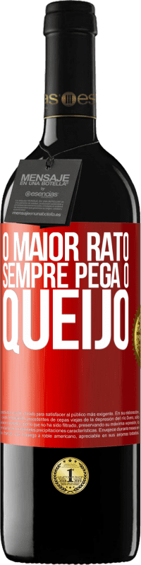 Envio grátis | Vinho tinto Edição RED MBE Reserva O maior rato sempre pega o queijo Etiqueta Vermelha. Etiqueta personalizável Reserva 12 Meses Colheita 2014 Tempranillo