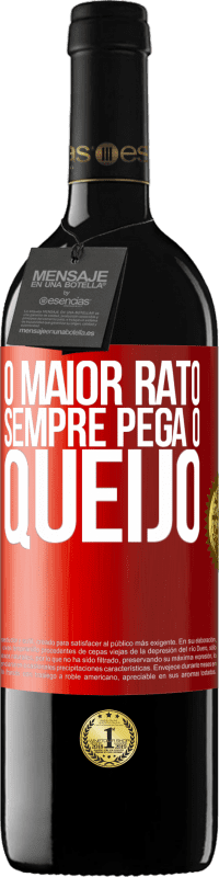 39,95 € | Vinho tinto Edição RED MBE Reserva O maior rato sempre pega o queijo Etiqueta Vermelha. Etiqueta personalizável Reserva 12 Meses Colheita 2016 Tempranillo