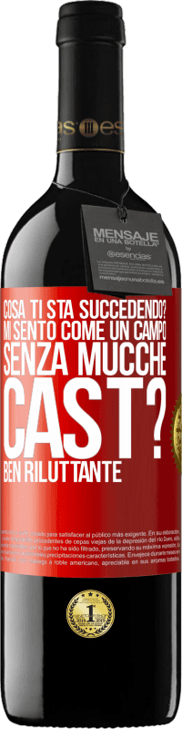 39,95 € | Vino rosso Edizione RED MBE Riserva Cosa ti sta succedendo? Mi sento come un campo senza mucche. Cast? Ben riluttante Etichetta Rossa. Etichetta personalizzabile Riserva 12 Mesi Raccogliere 2015 Tempranillo