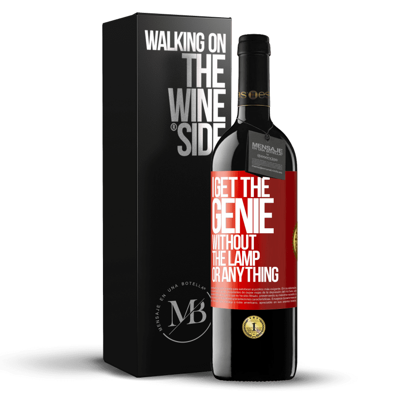 39,95 € Free Shipping | Red Wine RED Edition MBE Reserve I get the genie without the lamp or anything Red Label. Customizable label Reserve 12 Months Harvest 2014 Tempranillo