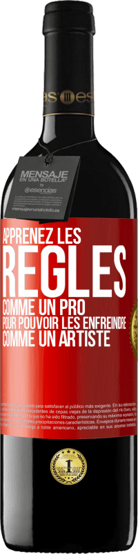 39,95 € Envoi gratuit | Vin rouge Édition RED MBE Réserve Apprenez les règles comme un pro pour pouvoir les enfreindre comme un artiste Étiquette Rouge. Étiquette personnalisable Réserve 12 Mois Récolte 2016 Tempranillo