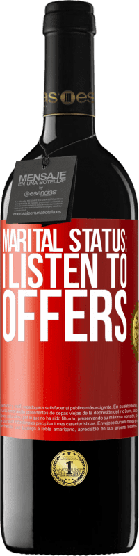 39,95 € 免费送货 | 红酒 RED版 MBE 预订 婚姻状况：我在听报价 红色标签. 可自定义的标签 预订 12 个月 收成 2016 Tempranillo