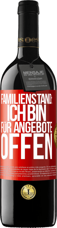 39,95 € Kostenloser Versand | Rotwein RED Ausgabe MBE Reserve Familienstand: Ich bin für Angebote offen Rote Markierung. Anpassbares Etikett Reserve 12 Monate Ernte 2016 Tempranillo
