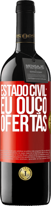 Envio grátis | Vinho tinto Edição RED MBE Reserva Estado civil: eu ouço ofertas Etiqueta Vermelha. Etiqueta personalizável Reserva 12 Meses Colheita 2014 Tempranillo