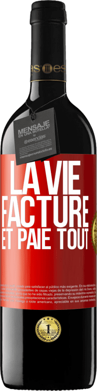 Envoi gratuit | Vin rouge Édition RED MBE Réserve La vie facture et paie tout Étiquette Rouge. Étiquette personnalisable Réserve 12 Mois Récolte 2014 Tempranillo