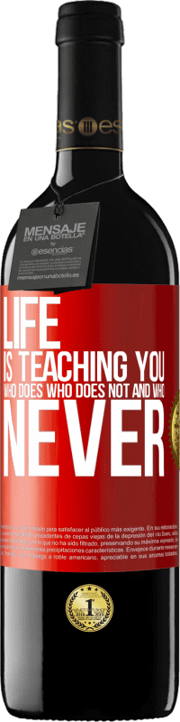 Free Shipping | Red Wine RED Edition MBE Reserve Life is teaching you who does, who does not and who never Red Label. Customizable label Reserve 12 Months Harvest 2014 Tempranillo