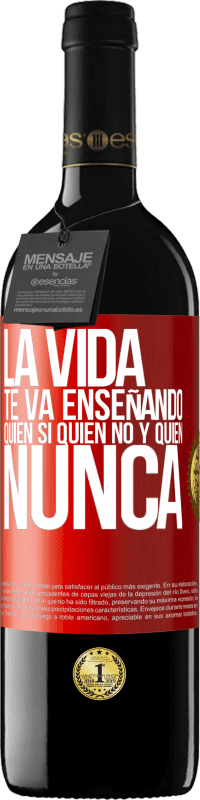 «La vida te va enseñando quién sí, quién no y quién nunca» Edición RED MBE Reserva