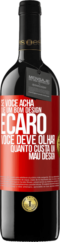 «Se você acha que um bom design é caro, você deve olhar quanto custa um mau design» Edição RED MBE Reserva
