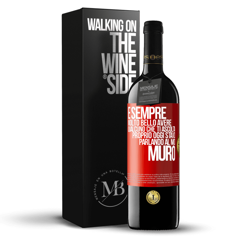 39,95 € Spedizione Gratuita | Vino rosso Edizione RED MBE Riserva È sempre molto bello avere qualcuno che ti ascolta. Proprio oggi stavo parlando al mio muro Etichetta Rossa. Etichetta personalizzabile Riserva 12 Mesi Raccogliere 2014 Tempranillo