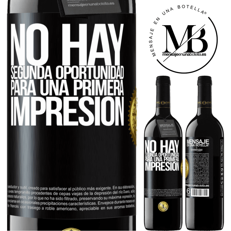 39,95 € Envío gratis | Vino Tinto Edición RED MBE Reserva No hay una segunda oportunidad para una primera impresión Etiqueta Negra. Etiqueta personalizable Reserva 12 Meses Cosecha 2015 Tempranillo