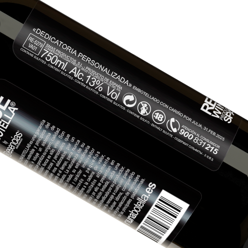 Rastreabilidade total. «Aproveite a vida hoje ontem saiu e amanhã pode não existir» Edição RED MBE Reserva