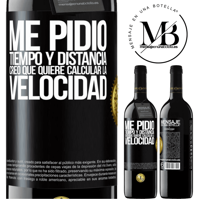 39,95 € Envío gratis | Vino Tinto Edición RED MBE Reserva Me pidió tiempo y distancia. Creo que quiere calcular la velocidad Etiqueta Negra. Etiqueta personalizable Reserva 12 Meses Cosecha 2016 Tempranillo