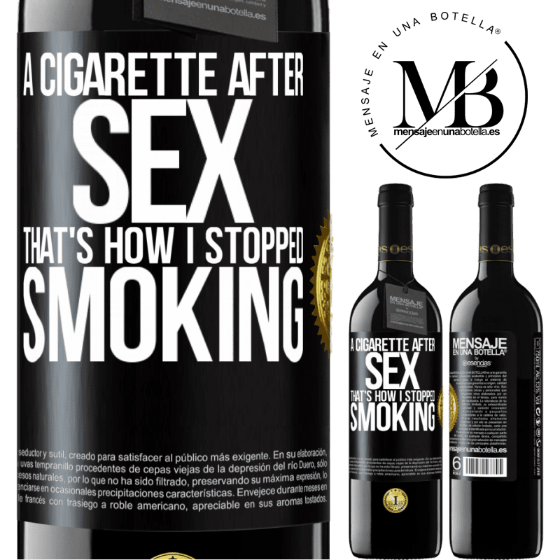 24,95 € Free Shipping | Red Wine RED Edition Crianza 6 Months A cigarette after sex. That's how I stopped smoking Black Label. Customizable label Aging in oak barrels 6 Months Harvest 2019 Tempranillo