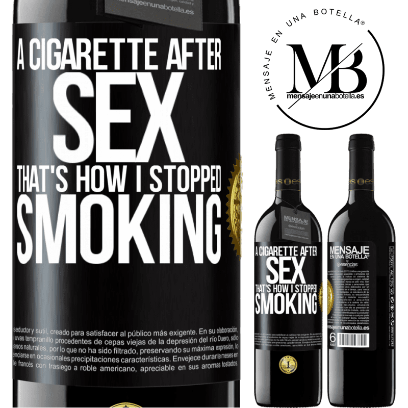 39,95 € Free Shipping | Red Wine RED Edition MBE Reserve A cigarette after sex. That's how I stopped smoking Black Label. Customizable label Reserve 12 Months Harvest 2014 Tempranillo