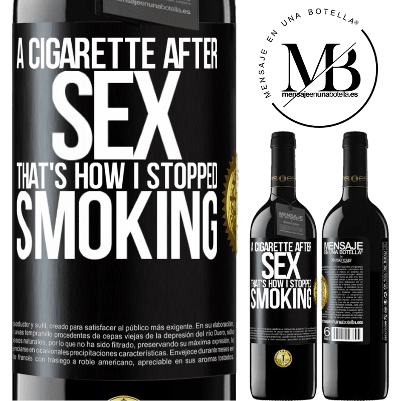 39,95 € Free Shipping | Red Wine RED Edition MBE Reserve A cigarette after sex. That's how I stopped smoking Black Label. Customizable label Reserve 12 Months Harvest 2016 Tempranillo