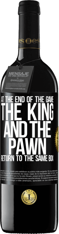 39,95 € | Red Wine RED Edition MBE Reserve At the end of the game, the king and the pawn return to the same box Black Label. Customizable label Reserve 12 Months Harvest 2015 Tempranillo