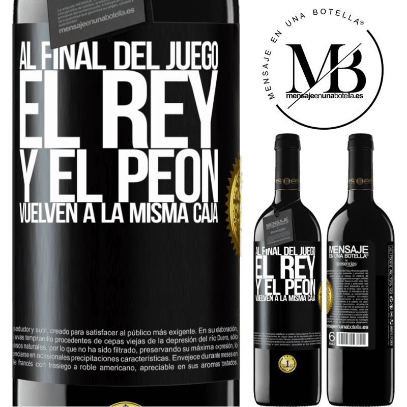 39,95 € Envío gratis | Vino Tinto Edición RED MBE Reserva Al final del juego, el rey y el peón vuelven a la misma caja Etiqueta Negra. Etiqueta personalizable Reserva 12 Meses Cosecha 2014 Tempranillo