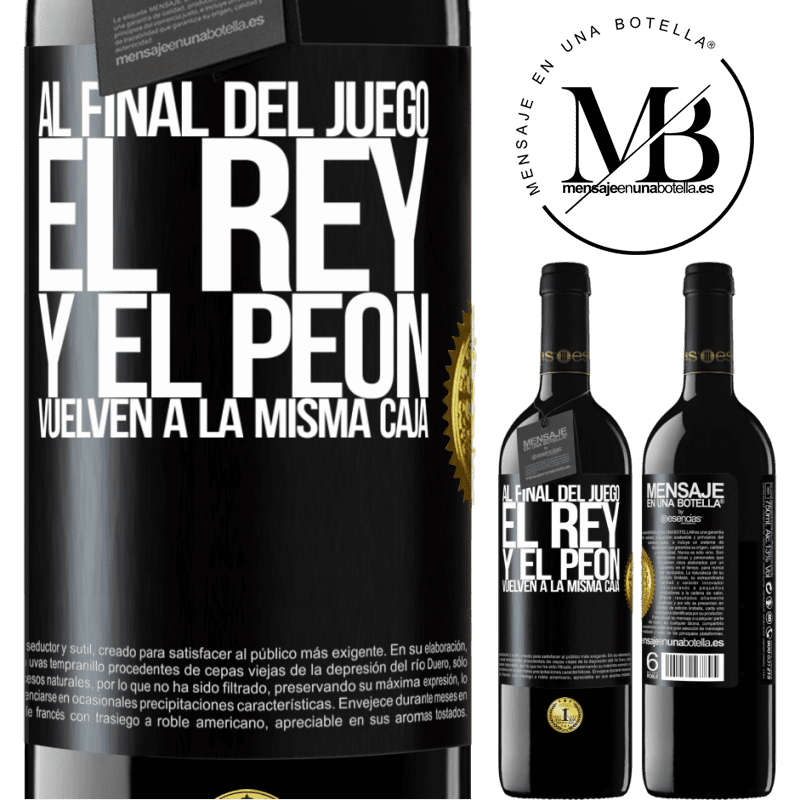 39,95 € Envío gratis | Vino Tinto Edición RED MBE Reserva Al final del juego, el rey y el peón vuelven a la misma caja Etiqueta Negra. Etiqueta personalizable Reserva 12 Meses Cosecha 2016 Tempranillo