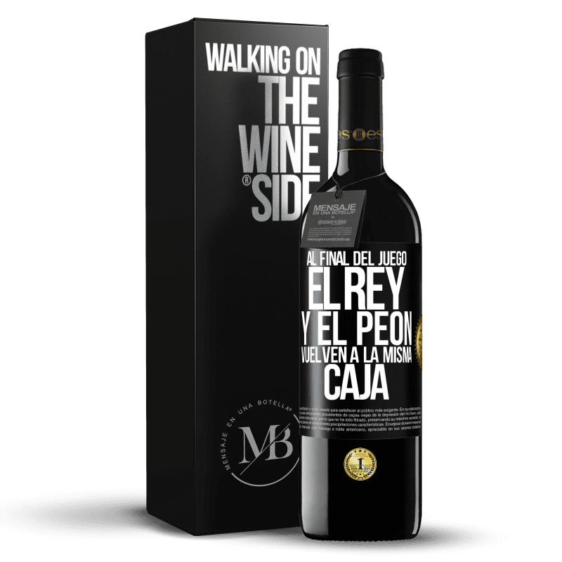 39,95 € Envío gratis | Vino Tinto Edición RED MBE Reserva Al final del juego, el rey y el peón vuelven a la misma caja Etiqueta Negra. Etiqueta personalizable Reserva 12 Meses Cosecha 2015 Tempranillo