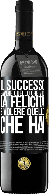 39,95 € Spedizione Gratuita | Vino rosso Edizione RED MBE Riserva il successo è avere quello che vuoi. La felicità è volere quello che hai Etichetta Nera. Etichetta personalizzabile Riserva 12 Mesi Raccogliere 2016 Tempranillo