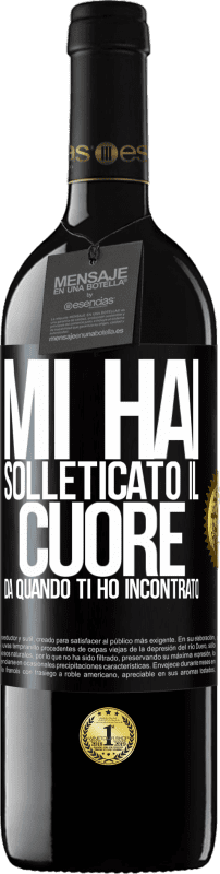 39,95 € Spedizione Gratuita | Vino rosso Edizione RED MBE Riserva Mi hai solleticato il cuore da quando ti ho incontrato Etichetta Nera. Etichetta personalizzabile Riserva 12 Mesi Raccogliere 2016 Tempranillo
