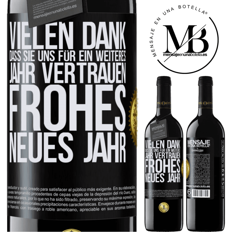 39,95 € Kostenloser Versand | Rotwein RED Ausgabe MBE Reserve Vielen Dank, dass Sie uns ein weiteres Jahr vertrauen. Frohes neues Jahr Schwarzes Etikett. Anpassbares Etikett Reserve 12 Monate Ernte 2014 Tempranillo