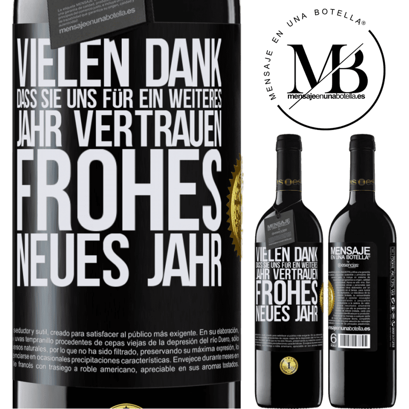 39,95 € Kostenloser Versand | Rotwein RED Ausgabe MBE Reserve Vielen Dank, dass Sie uns ein weiteres Jahr vertrauen. Frohes neues Jahr Schwarzes Etikett. Anpassbares Etikett Reserve 12 Monate Ernte 2016 Tempranillo