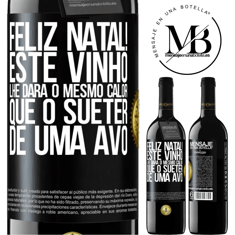 39,95 € Envio grátis | Vinho tinto Edição RED MBE Reserva Feliz Natal! Este vinho lhe dará o mesmo calor que o suéter de uma avó Etiqueta Preta. Etiqueta personalizável Reserva 12 Meses Colheita 2014 Tempranillo