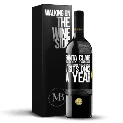 «Santa Claus has the key to maintaining a perfect family relationship: Visits once a year» RED Edition Crianza 6 Months