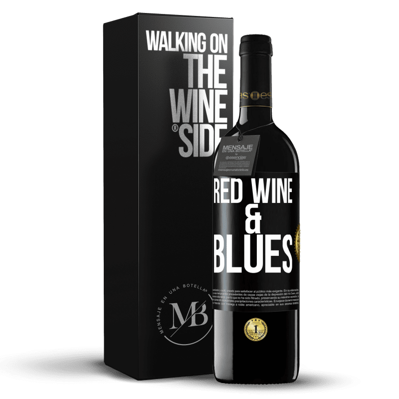 39,95 € Envio grátis | Vinho tinto Edição RED MBE Reserva Red wine & Blues Etiqueta Preta. Etiqueta personalizável Reserva 12 Meses Colheita 2014 Tempranillo