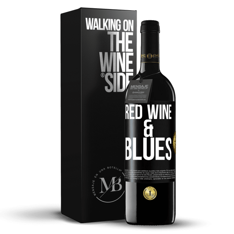 39,95 € Envio grátis | Vinho tinto Edição RED MBE Reserva Red wine & Blues Etiqueta Preta. Etiqueta personalizável Reserva 12 Meses Colheita 2016 Tempranillo