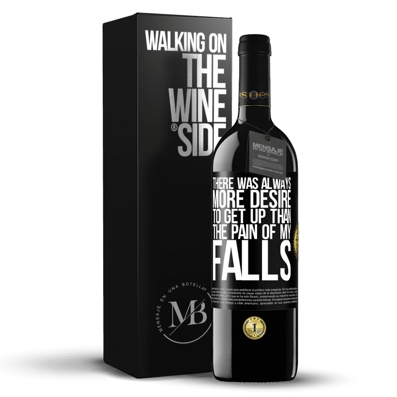 39,95 € Free Shipping | Red Wine RED Edition MBE Reserve There was always more desire to get up than the pain of my falls Black Label. Customizable label Reserve 12 Months Harvest 2014 Tempranillo