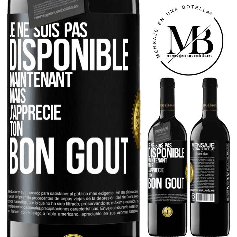 39,95 € Envoi gratuit | Vin rouge Édition RED MBE Réserve Je ne suis pas disponible maintenant, mais j'apprécie ton bon goût Étiquette Noire. Étiquette personnalisable Réserve 12 Mois Récolte 2015 Tempranillo