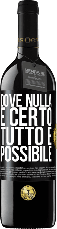 39,95 € | Vino rosso Edizione RED MBE Riserva Dove nulla è certo, tutto è possibile Etichetta Nera. Etichetta personalizzabile Riserva 12 Mesi Raccogliere 2015 Tempranillo