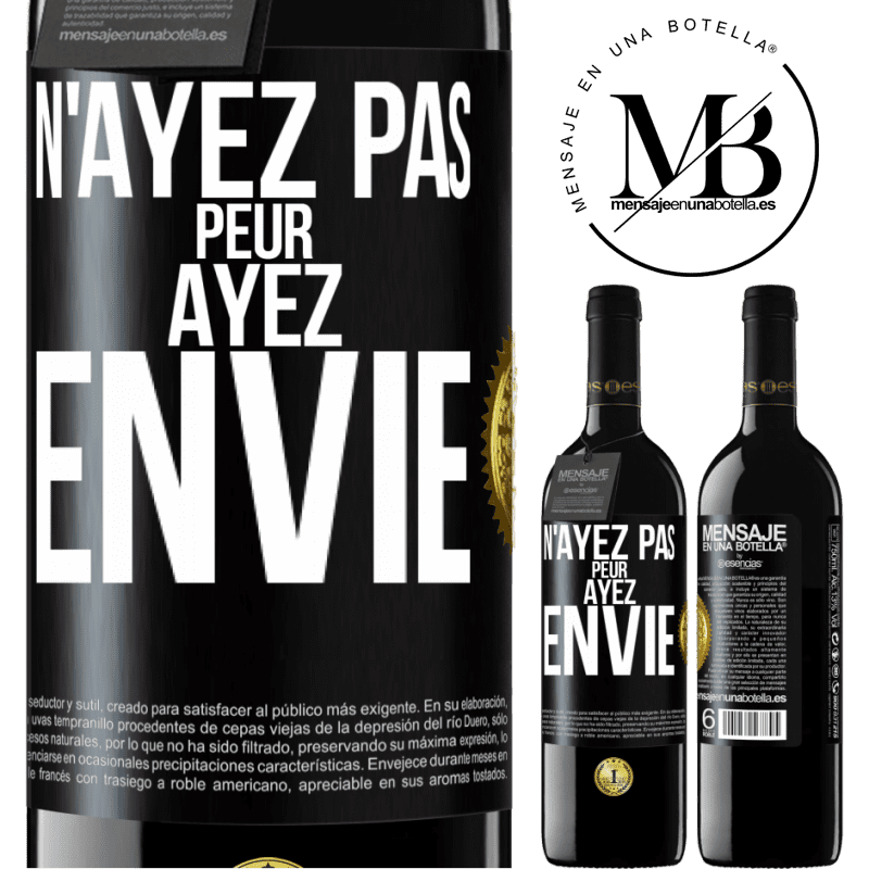 39,95 € Envoi gratuit | Vin rouge Édition RED MBE Réserve N'ayez pas peur. Ayez envie Étiquette Noire. Étiquette personnalisable Réserve 12 Mois Récolte 2014 Tempranillo